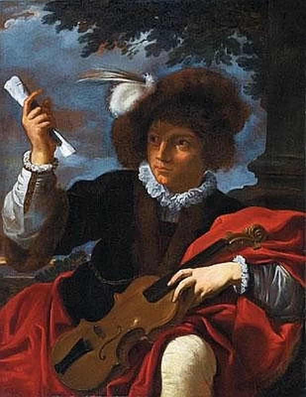 Ritratto di giovane con violino e spartito